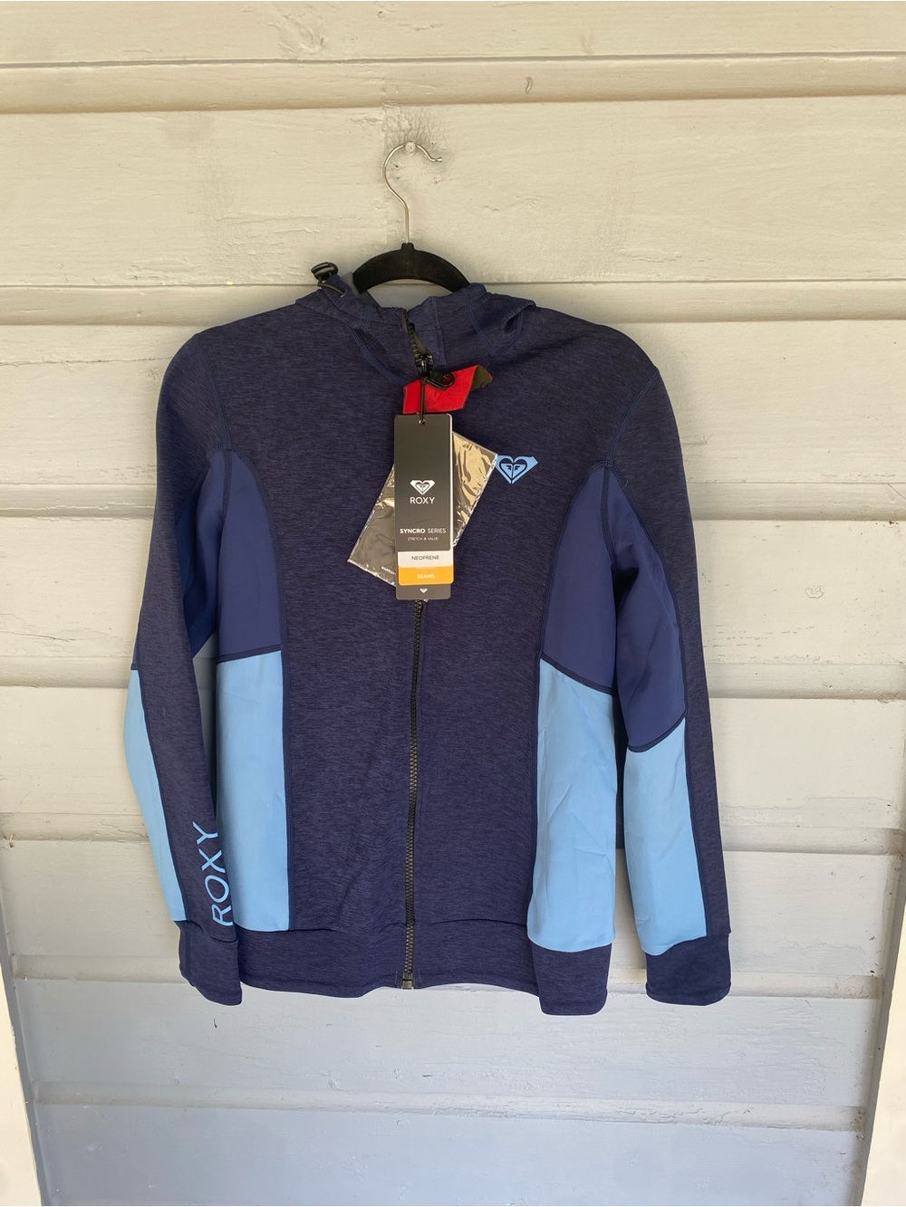 ROXY Women's SALT WATER Technical ZIP UP WETSUIT TOP /Hoodie KPGH Size 12 NWT - Picture 3 of 9